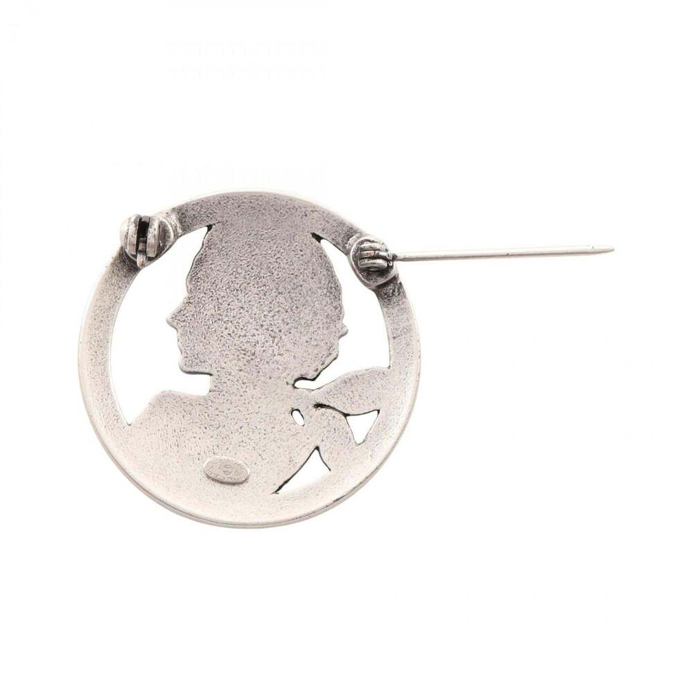 CHANEL Silver Logo Brooch - Picture 2 of 5
